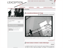 Tablet Screenshot of lexception.rezo.net